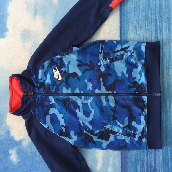 5-6Y NIKE blue camo jacket - Picture 2 of 9